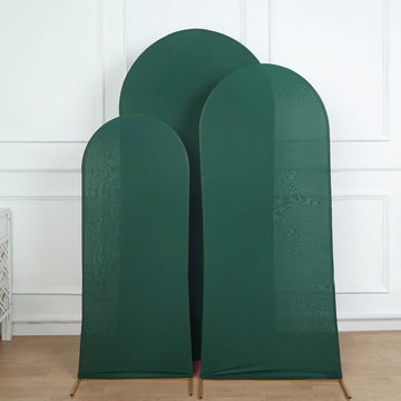 Matte Hunter Emerald Green Spandex Fitted Wedding Arch Covers
