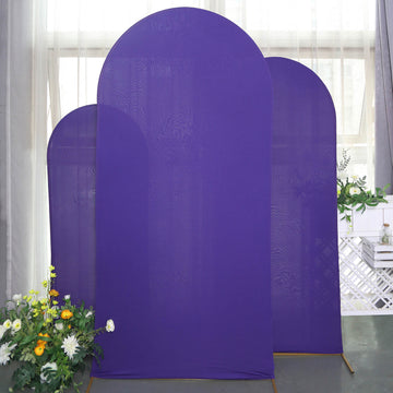 Versatile and Stylish Matte Purple Spandex Arch Covers