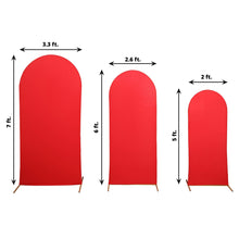 Fitted Spandex Arch Covers in Matte Red