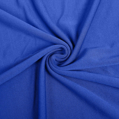 Blue fabric texture with a smooth, swirling pattern.