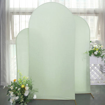 Versatile Matte Sage Green Wedding Arch Covers