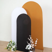 Matte Black Spandex Arch Cover For Round Top Backdrop Stand 5 Feet
