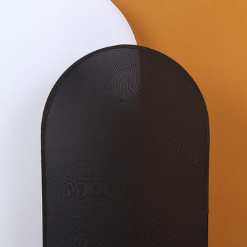Enhance Your Event Decor with the Matte Black Spandex Arch Cover