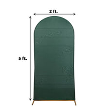 5ft Matte Hunter Emerald Green Spandex Fitted Wedding Arch Cover For Round Top Chiara Backdrop Stand