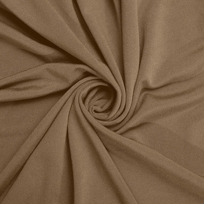 Brown fabric texture in a swirling pattern.
