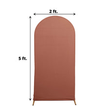 5ft Matte Terracotta Spandex Fitted Wedding Arch Cover For Round Top Chiara Backdrop Stand