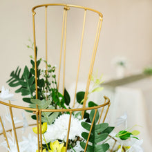Gold Metal Spiral Shaped 28 Inch Table Flower Centerpiece