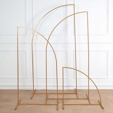 Elegant Gold Metal Wedding Arch Stand for a Glamorous Event