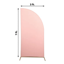 Arch Covers Fitted Backdrop Covers - Spandex Matte Dusty Rose Half Moon Shape Double-sided