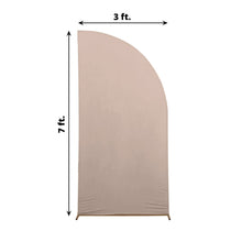 7ft Matte Nude Fitted Spandex Half Moon Wedding Arch Cover