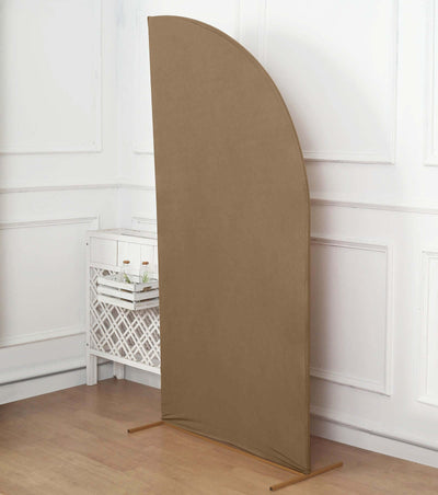 Curved fabric backdrop stand in brown color for photography setups