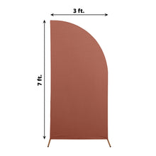 Spandex Matte Terracotta Half Moon Double-sided Arch Covers