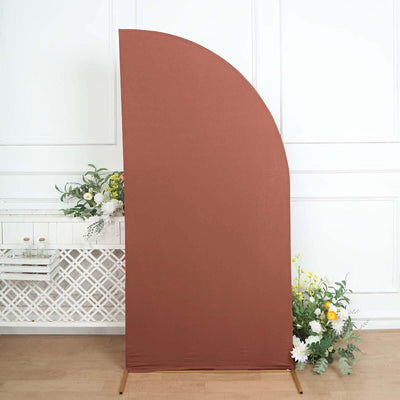 Brown fabric backdrop with curved design for photography.