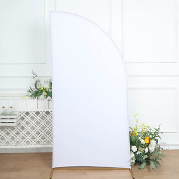 Elegant Matte White Wedding Arch Cover