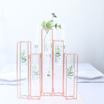 Add a Touch of Charm with Rose Gold Frame Test Tube Vases