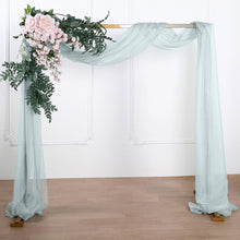 18 Feet Ice Blue Sheer Organza Wedding Arch Drapery Fabric