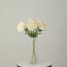 Artificial Silk Chrysanthemum Bouquet Flowers Ivory 27 Inch 3 Stems