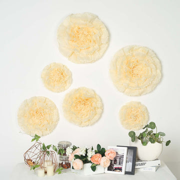Add a Touch of Elegance with Ivory Giant Carnation 3D Paper Flowers