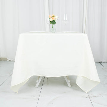 Ivory Premium Seamless Polyester Square Tablecloth 220GSM 70"x70"