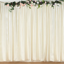 8 Feet Ivory Premium Velvet Backdrop Drape Curtain, Privacy Photo Booth Event Divider Panel