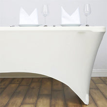Ivory Stretch Spandex 4 Feet Rectangular Table Cover 