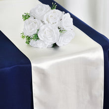 Ivory Satin Table Runner 12 Inch x 108 Inch