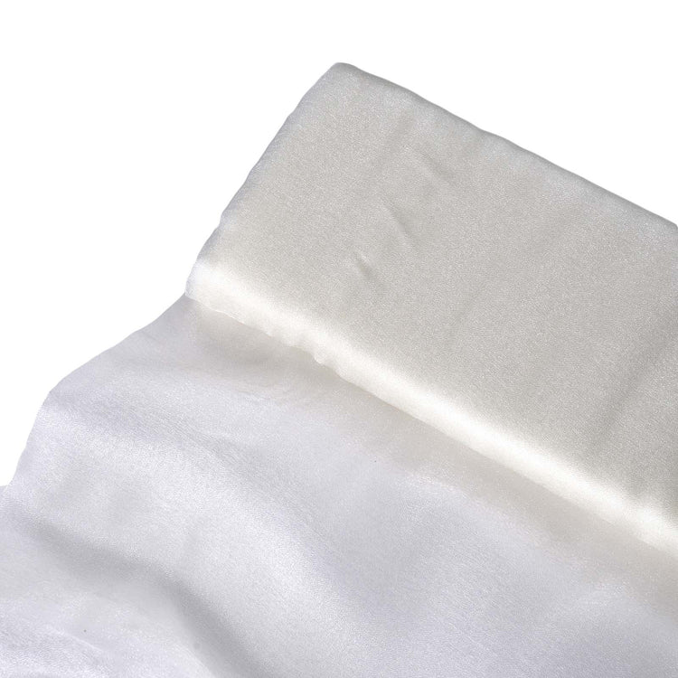 54inch x 10yard | Ivory Solid Sheer Chiffon Fabric Bolt, DIY Voile Drapery Fabric#whtbkgd