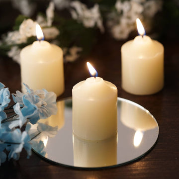 12 Pack Ivory Votive Candles, Mini Multi-Purpose Candle Decor 2"