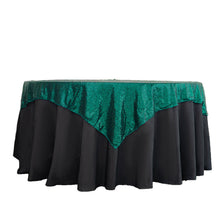 Hunter Emerald Green Square Sequin Table Overlay 60 Inch By 60 Inch Duchess