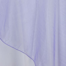 Purple Square Sheer Organza Table Overlay 60 Inch