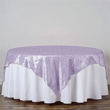 60x60inch Lavender Lilac Pintuck Square Table Overlay