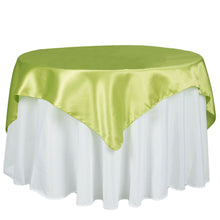 60 Inch x 60 Inch Apple Green Satin Square Table Overlay