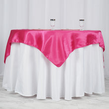 Smooth Satin Table Overlay In Fuchsia 60 Inch x 60 Inch