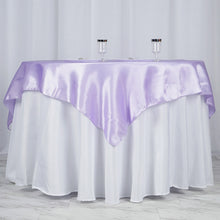 Smooth Satin Table Overlay In Lavender 60 Inch x 60 Inch