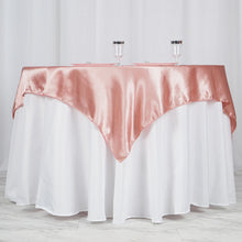 Smooth Satin Table Overlay In Dusty Rose 60 Inch x 60 Inch