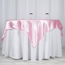 Smooth Satin Table Overlay In Pink 60 Inch x 60 Inch