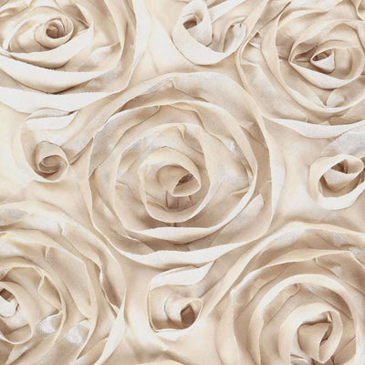 Beige satin rose fabric texture for elegant decor or fashion design.