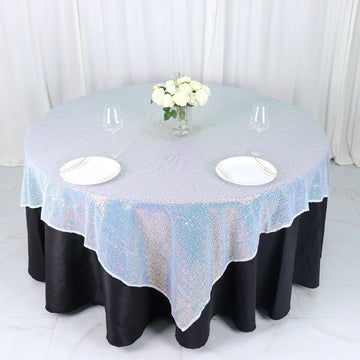 Turn Your Table into a Work of Art with the Iridescent Blue Sequin Table Overlay