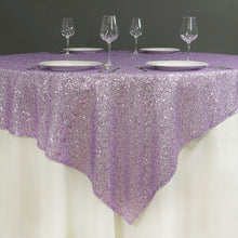 72 Inch x 72 Inch Lavender Sequin Table Overlay Square