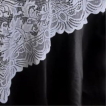 Versatile and Stylish White Victorian Lace Table Overlay