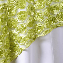 72" x 72" COUTURE Rosettes on Lace Overlay - Tea Green