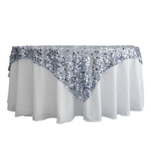 72 Inch x 72 Inch Dusty Blue Sequin Square Table Overlay Premium Quality