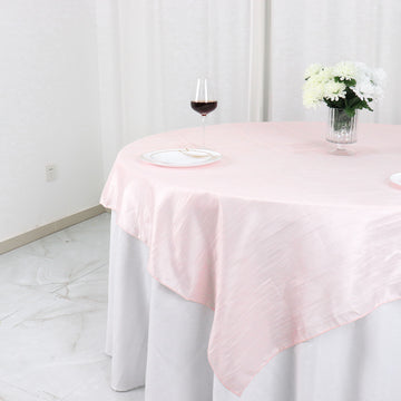 Versatile and Luxurious Blush Tablecloth Topper for Any Occasion