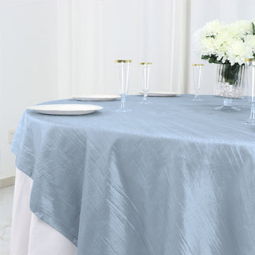 Create a Luxurious Dining Experience with the Accordion Crinkle Taffeta Table Overlay