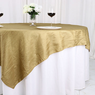 Create a Luxurious Dining Experience with the Accordion Crinkle Taffeta Table Overlay