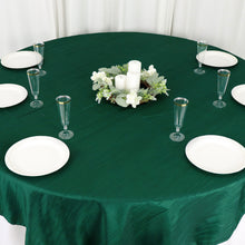 72 Inch x 72 Inch Hunter Emerald Green Accordion Crinkle Taffeta Material Table Overlay 