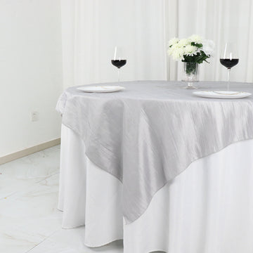 Enhance Your Dining Experience with the Accordion Crinkle Taffeta Table Overlay
