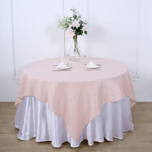 Rose Gold 72 Inch x 72 Inch Linen Table Overlay Square