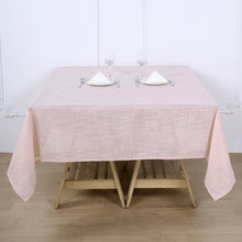Rose Gold 72 Inch x 72 Inch Square Linen Table Overlay
