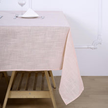 Slubby Textured Blush Rose Gold Table Overlay 72 Inch x 72 Inch 